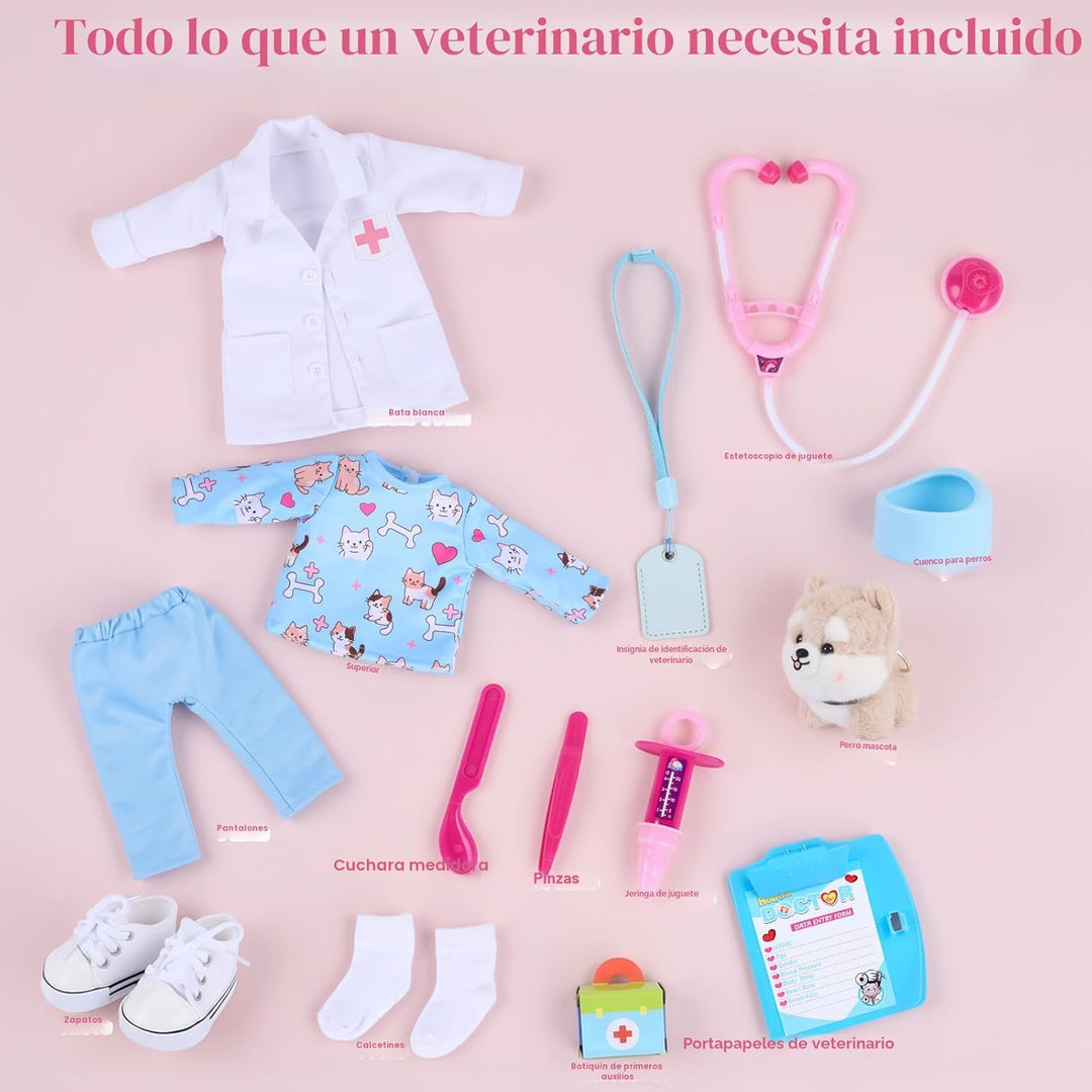 BABESIDE Muñeca de bebé realista americana - Muñeca niña de 16 pulg...