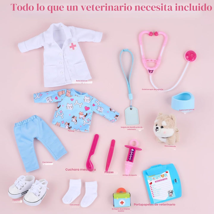 BABESIDE Muñeca de bebé realista americana - Muñeca niña de 16 pulg...