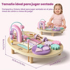 Lehoo Castle Mesa de actividades Montessori de madera para niñas de 1 año