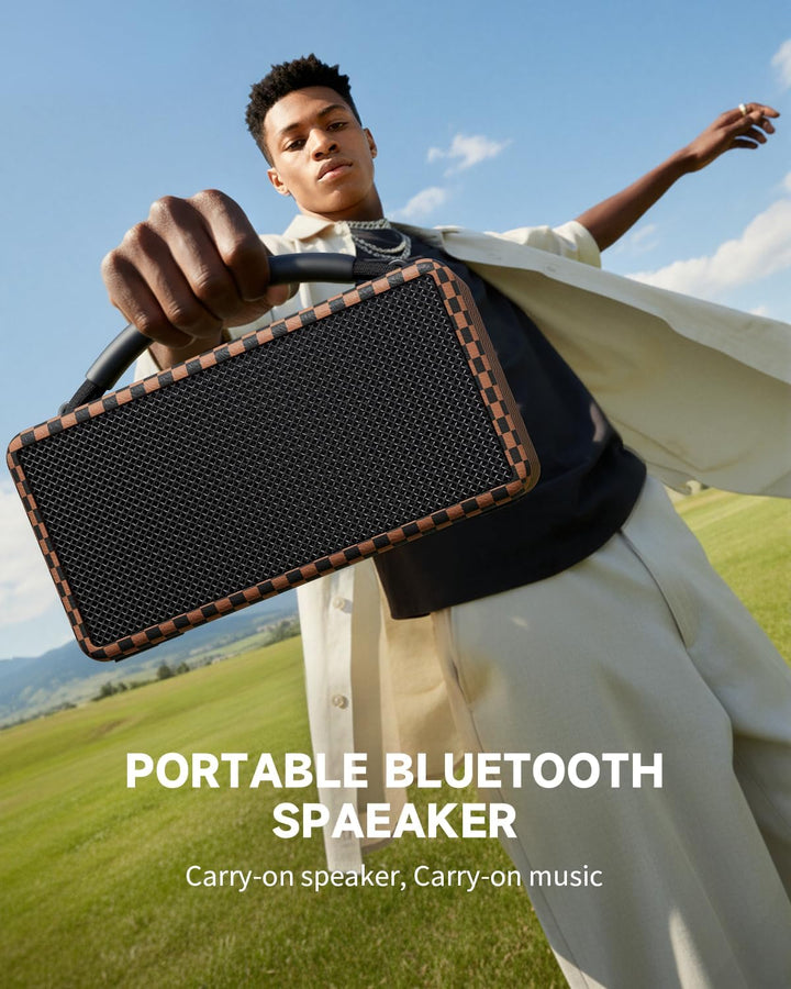 DINDIN Altavoz Bluetooth portátil: 80 W (pico), tiempo de reproducc...