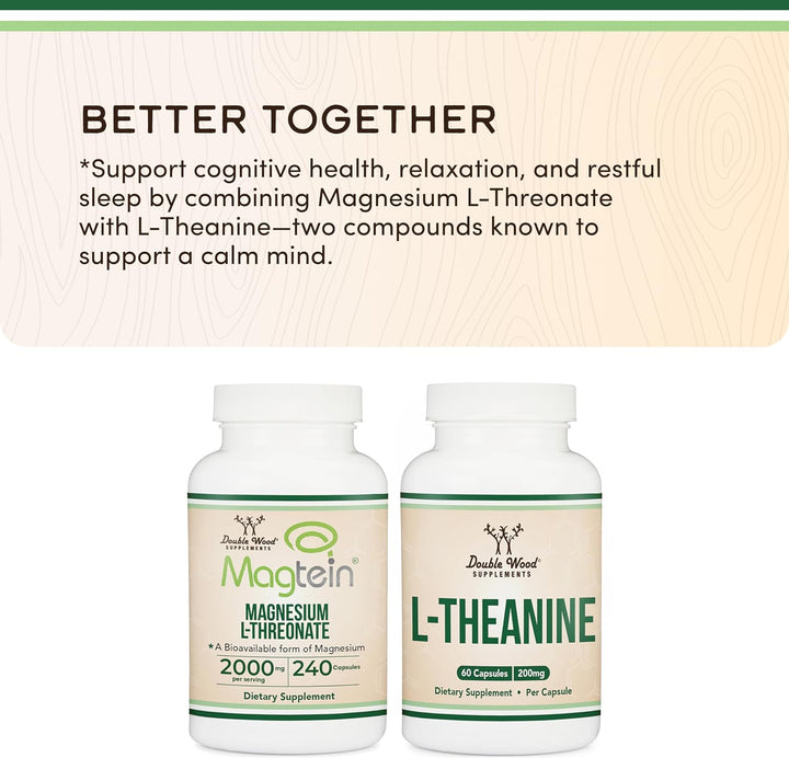 Magnesium L Threonate, Magteína 240 cápsulas \u2013 2,000 mg por po...