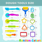 Juego de 55 herramientas para masa de alfabeto y números, kit de juego de arcilla para niños con rodillos, cortadores geométricos y moldes de letras, accesorios de modelado para aprendizaje creativo