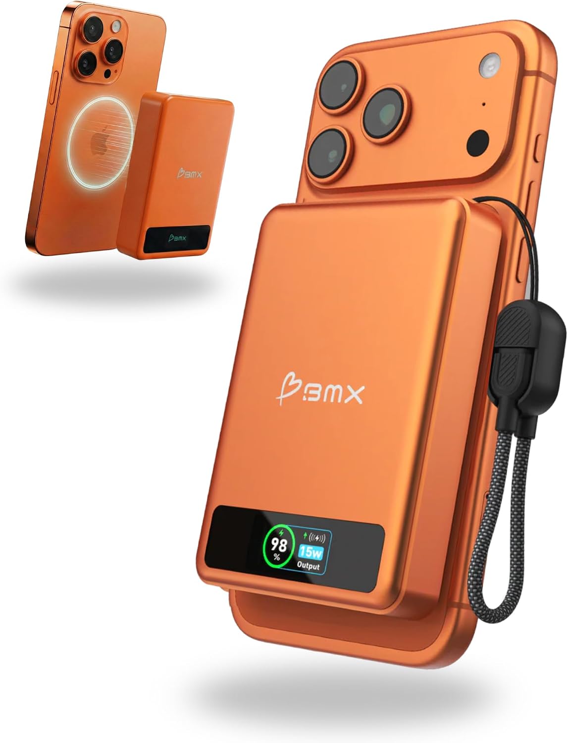 Banco de energía semisólido SolidSafe BMX 10K, 10000 mAh (naranja)...