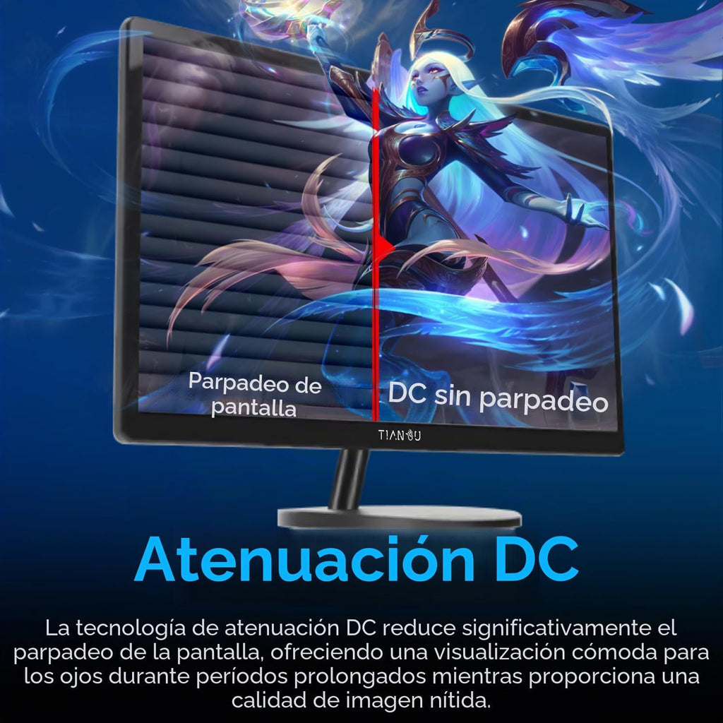 Monitor AMD FreeSync de 22" FHD 75Hz, sRGB 99%, HDMI, EyeCare p...