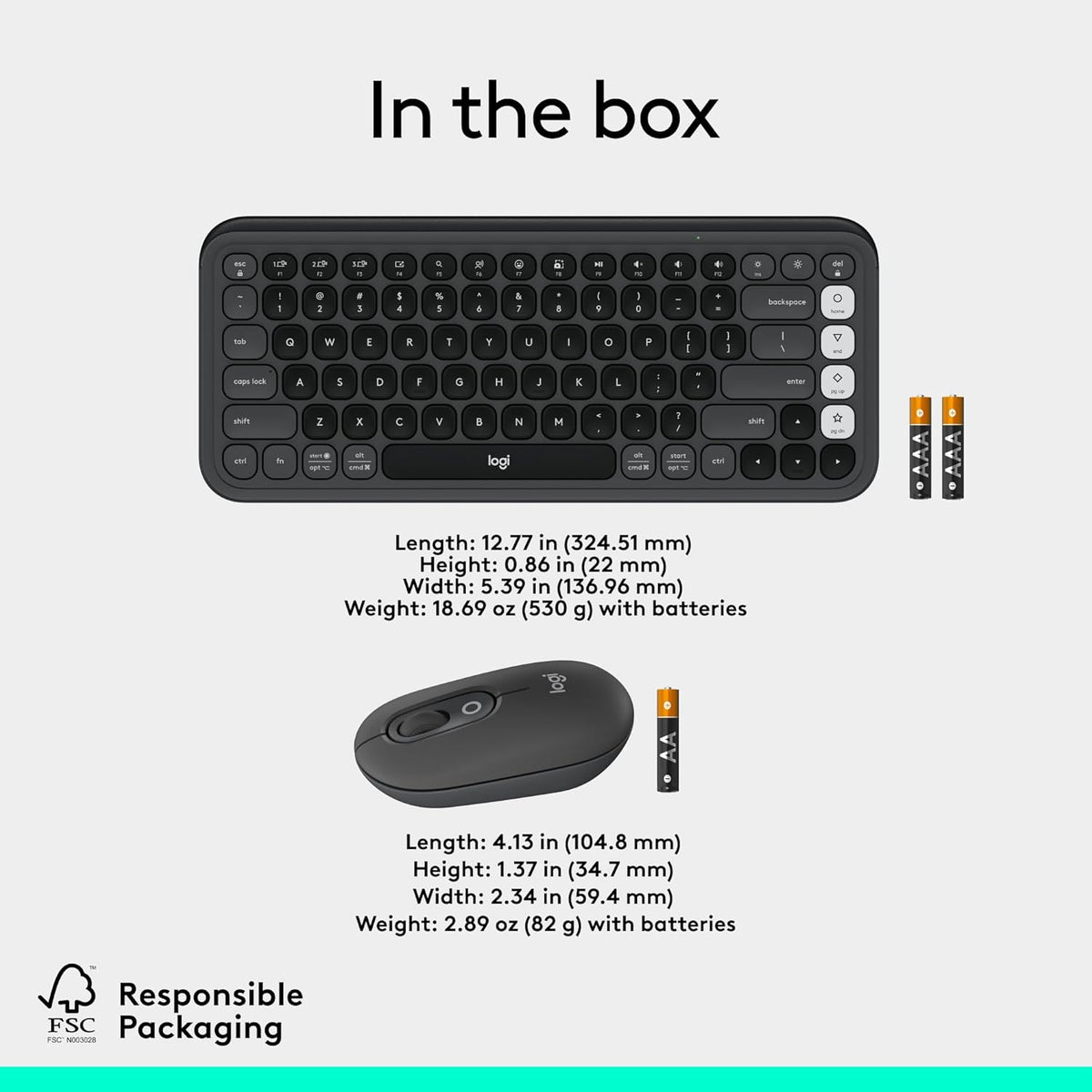 Logitech Combo POP ICON, combo de teclado y mouse Bluetooth, escrit...