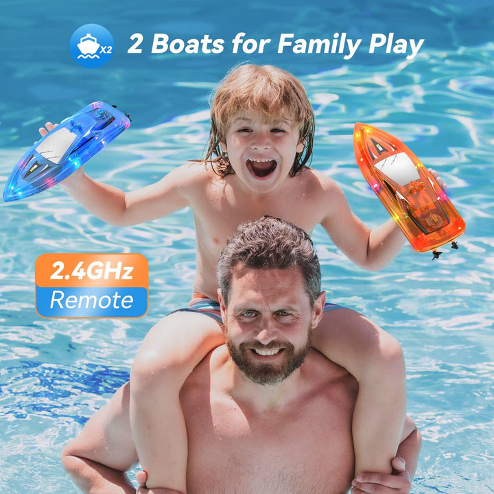 YEETFTC Juguete de agua para piscina con control remoto de luz LED...