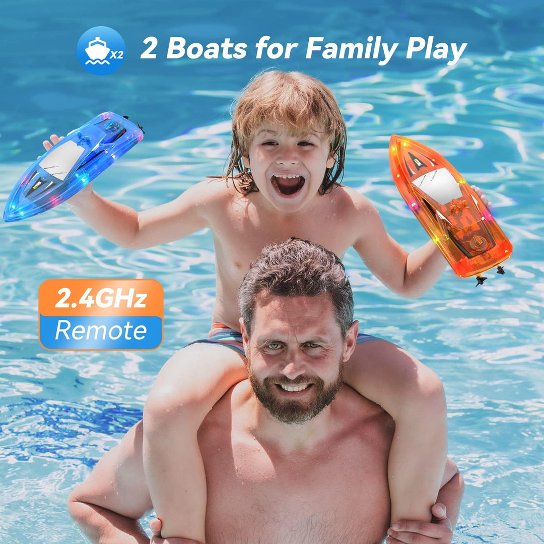 YEETFTC Juguete de agua para piscina con control remoto de luz LED...
