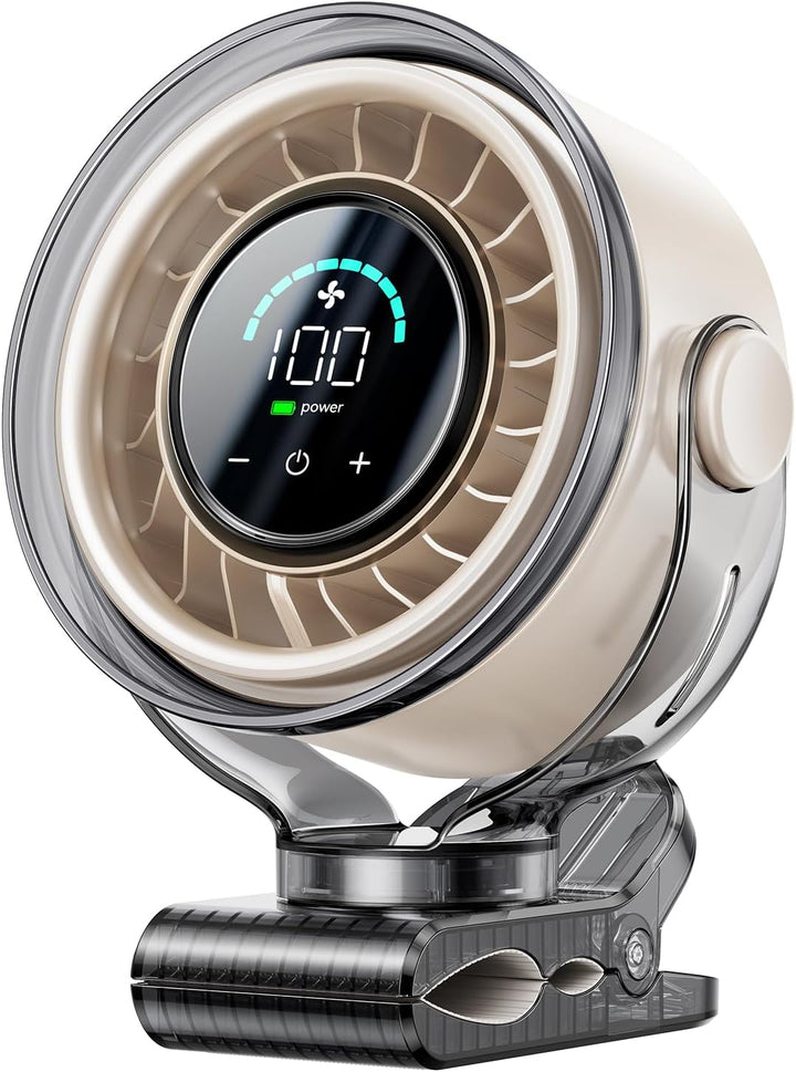 OpenBay Ventilador de clip, ventilador USB recargable con abrazader...