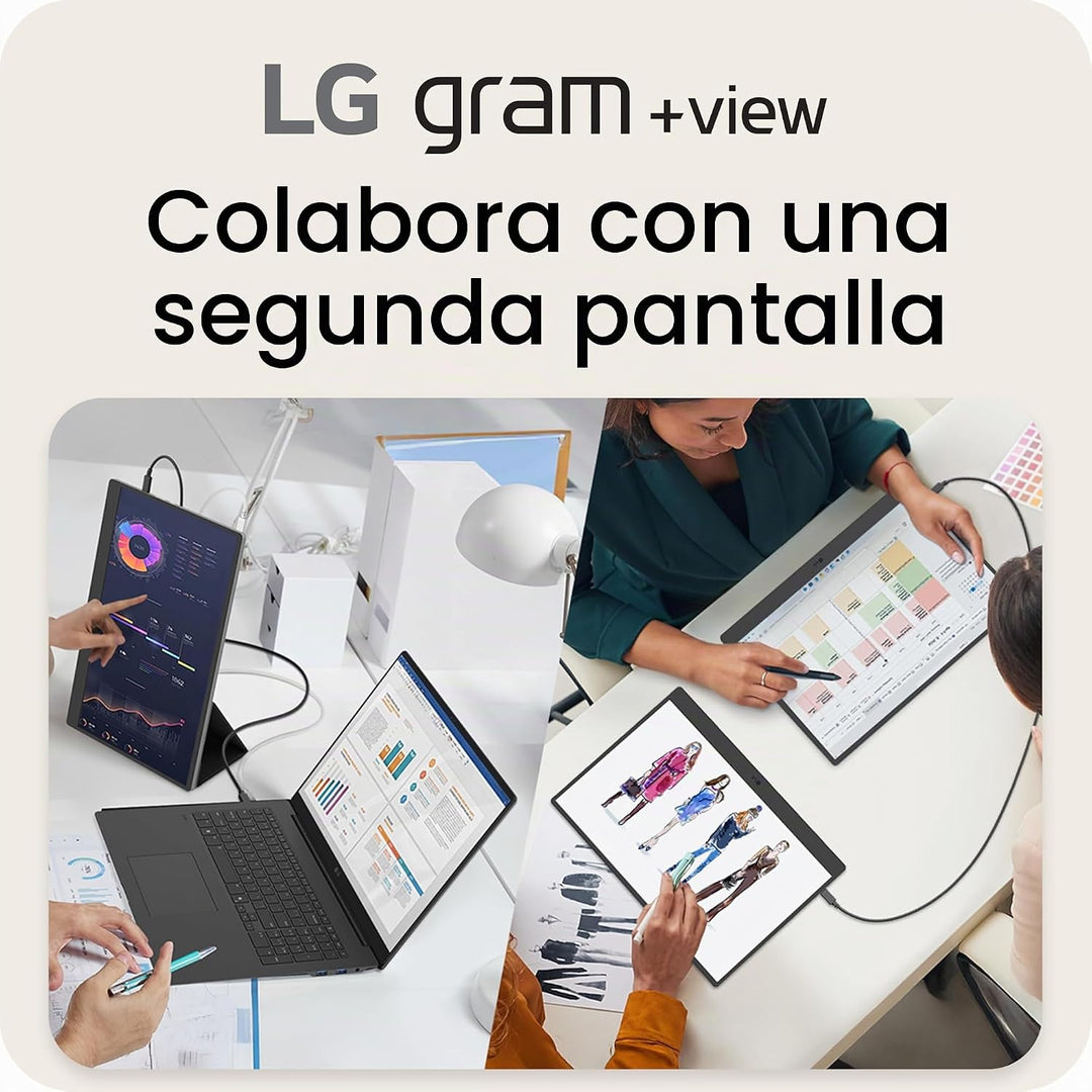 LG gram +View 17 pulgadas Monitor portátil ligero WQXG (2560x1600)...