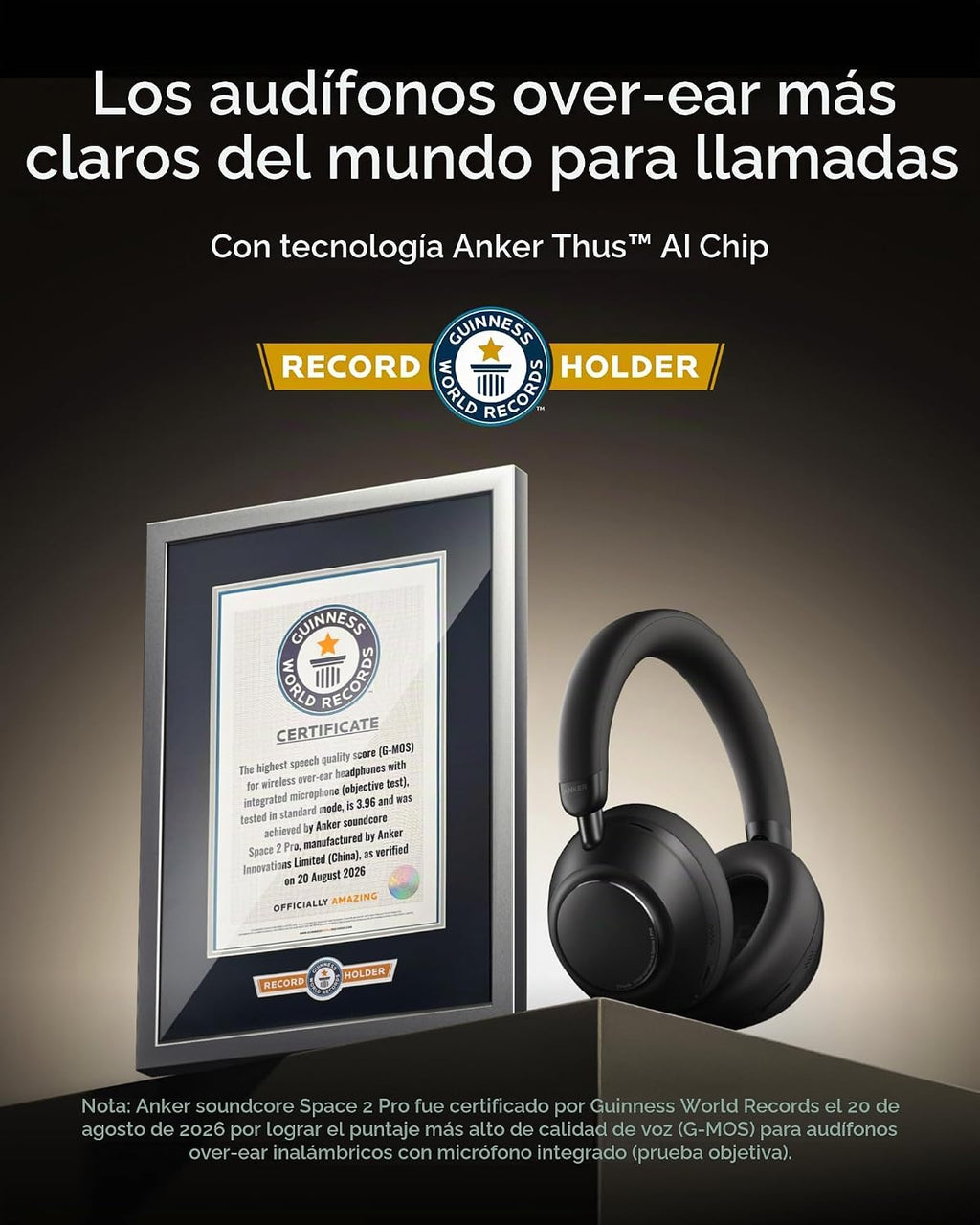 Anker Soundcore Space 2 Pro ANC - Auriculares sobre la oreja