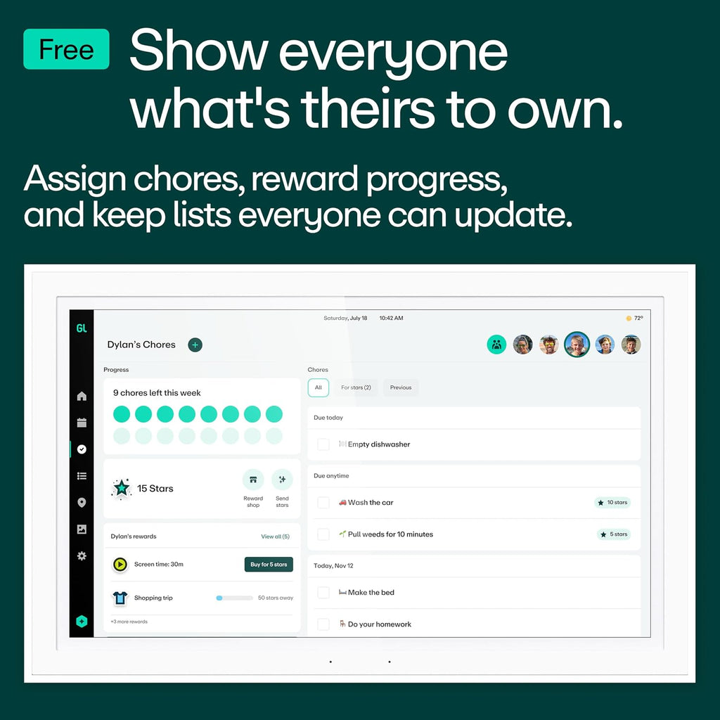 Greenlight Hub familiar de 10.1" con suscripción de 12 meses incluida