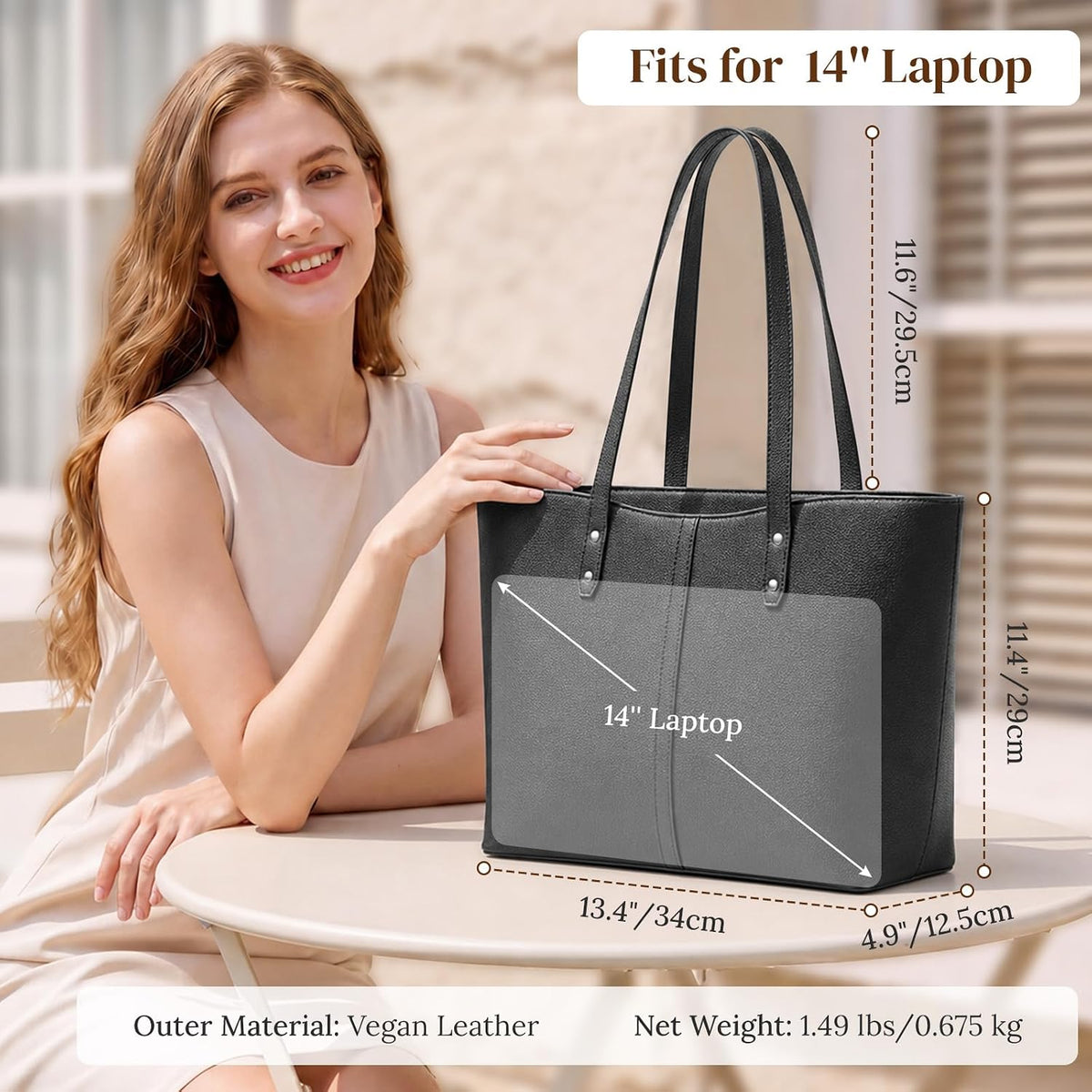 S-ZONE Bolsa de mano para mujer, bolsos de trabajo, bolsos de mano, correa