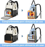 MATEIN Mochila de almuerzo aislada para mujer, mochila de trabajo p...