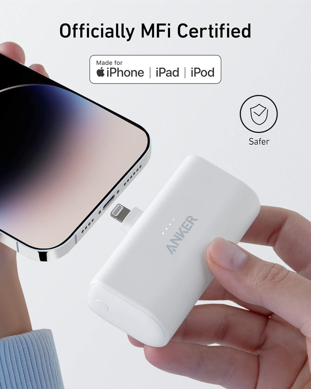 Cargador portátil Anker Nano para iPhone, con conector Lightning ce...