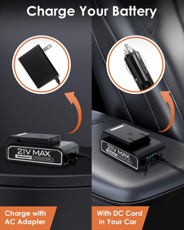 KeenPower Compresor de aire para inflador de neumáticos, bomba de n...