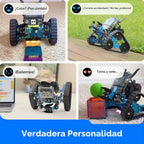Makeblock mBot2 Rover Emo Robot Programación para niños, kit de robótica interactiva de aprendizaje y juego al aire libre, codificación de control remoto para niños de 8 a 12 años en adelante