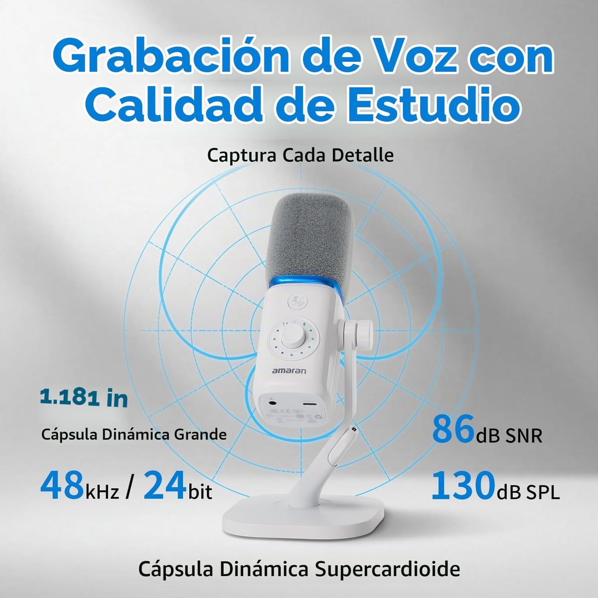 Amaran Kit de soporte de escritorio para micrófono, micrófono inalámbrico