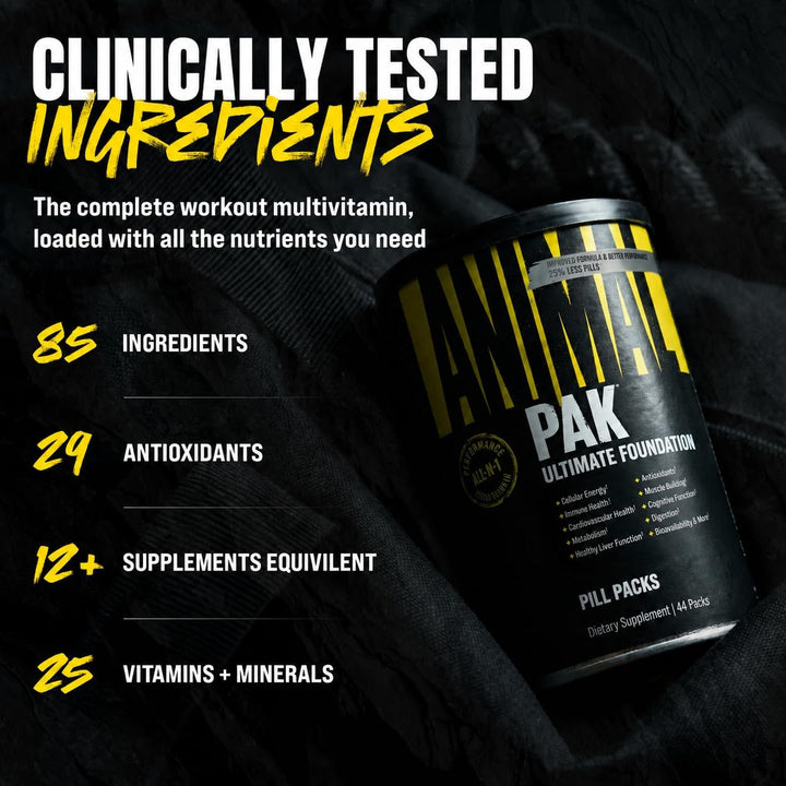 Animal Pak - Multivitamínico conveniente para hombres y mujeres, pa...