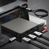 Devichin Disco duro externo de 1 TB, USB C y USB 3.0 multipuerto Hu...