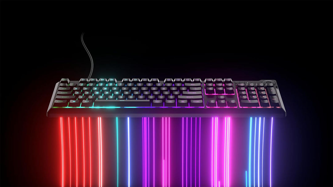 Corsair Teclado para juegos con membrana RGB K55 CORE - Diseño QWER...