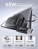 RORRY Laptop Power Bank, 25000mAh 65W Cargador portátil para comput...
