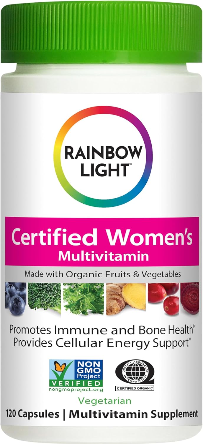Suplemento multivitamínico certificado Rainbow Light para mujer