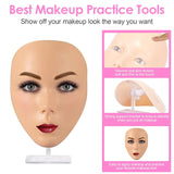 Kit de práctica de maquillaje 3D, tablero de práctica de silicona r...