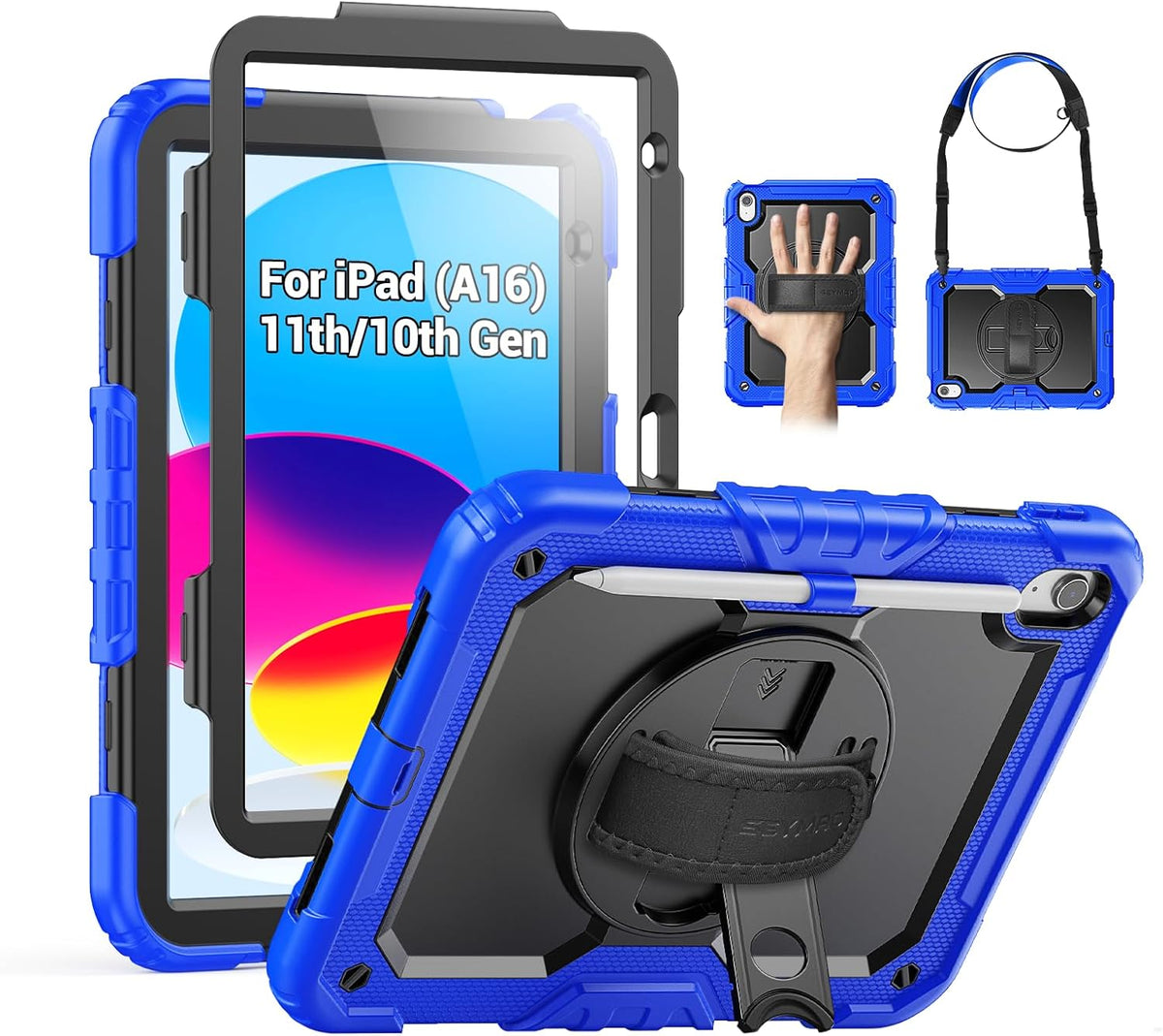 SEYMAC - Funda para iPad A16 de 11ª/10ª generación de 11/10.9 pulgadas