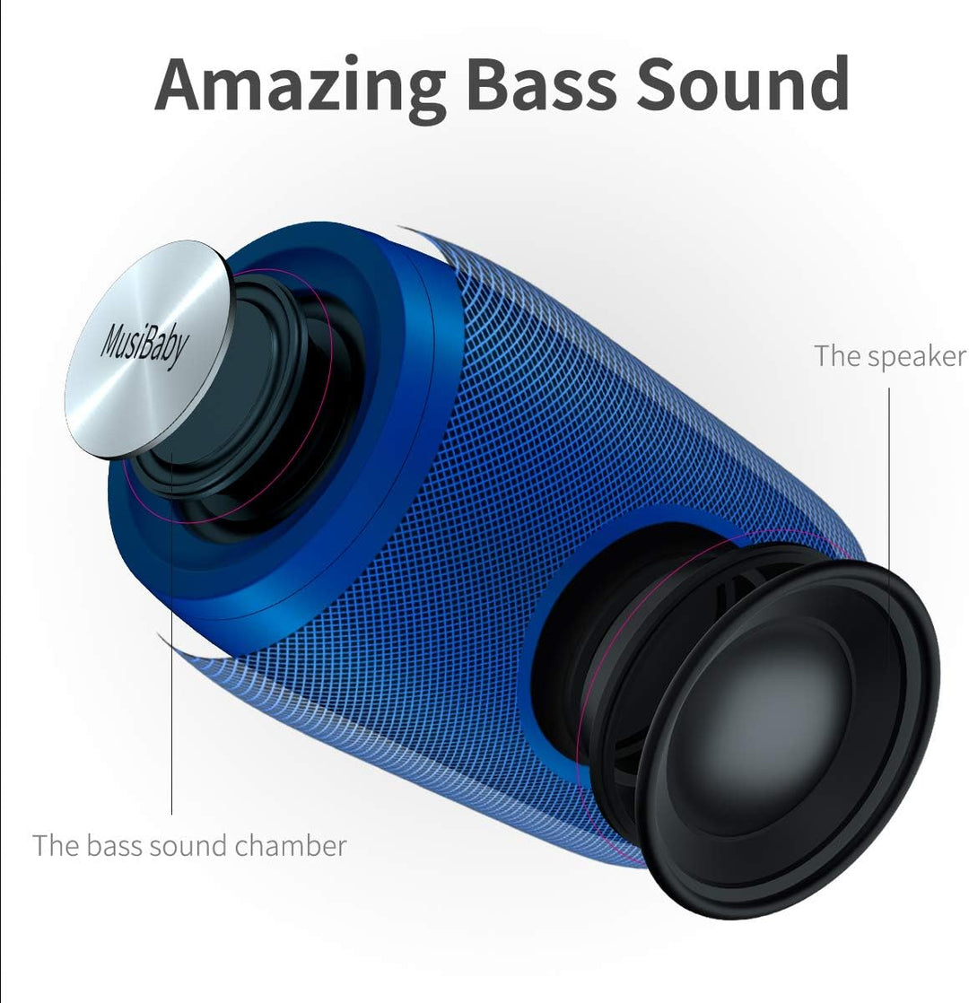 Altavoz Bluetooth, MusiBaby inalámbrico, impermeable, para exterior...