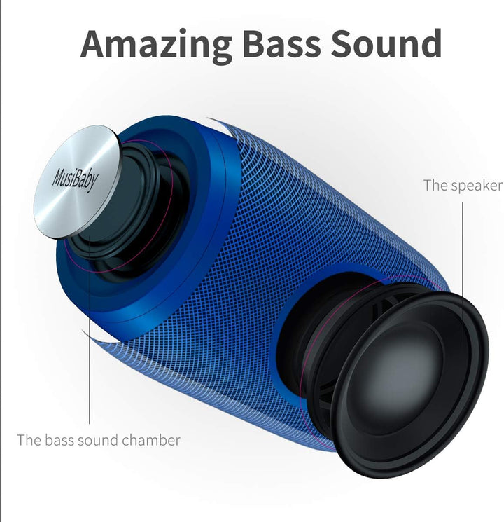 Altavoz Bluetooth, MusiBaby inalámbrico, impermeable, para exterior...