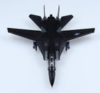 Grumman F-14 Tomcat VX-4 Modelo fundido a presión – 1/100 US Navy Fighter Jet, modelo de exhibición de metal preconstruido con soporte, regalo coleccionable para fanáticos de la aviación militar