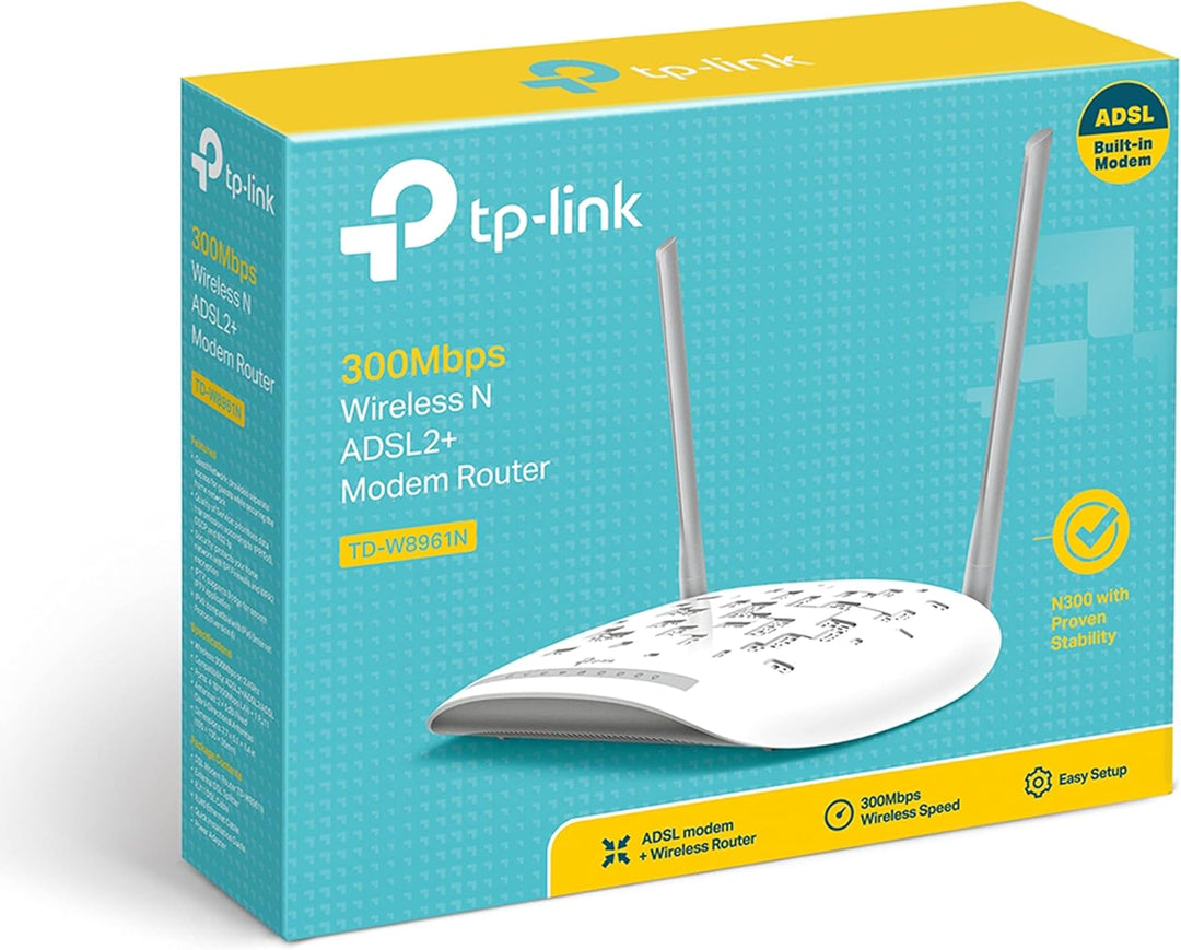 TP-LINK TD-W8961N 300Mbps Antena fija Wireless N ADSL2+Modem Router...