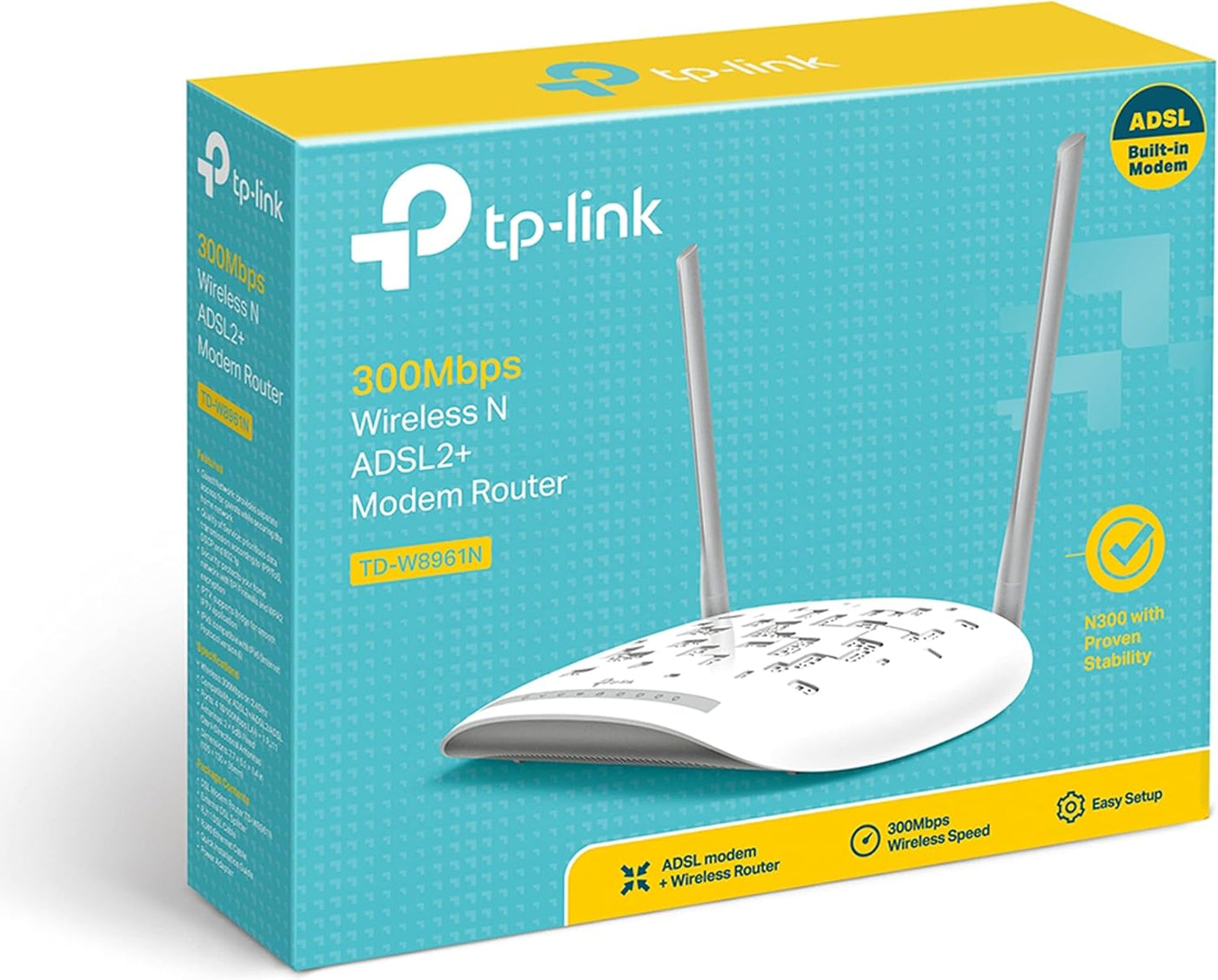 TP-LINK TD-W8961N 300Mbps Antena fija Wireless N ADSL2+Modem Router...
