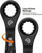 Klein Tools 69408G - Juego de llaves combinadas de trinquete, SAE, 8 piezas