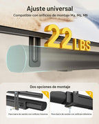 MonTEK - Soporte para barra de sonido debajo del televisor, se adapta a la
