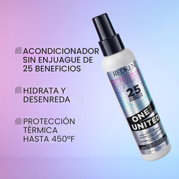 Redken One United - Acondicionador sin enjuague todo en uno, tratam...