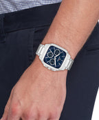Tommy Hilfiger Reloj de cuarzo multifunción para hombre – 1.457 x 1.535 in, correa de piel de becerro, diseño inspirado en el deporte, regalo para él