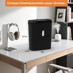 woolsche - Trituradora de papel para oficina en casa, corte de tiras de 10 hojas con canasta de 3.17 galones, nivel de seguridad P-2, trituradora de CD y tarjetas de crédito, duradera y rápida, sistema a prueba de atascos, certificado ETL