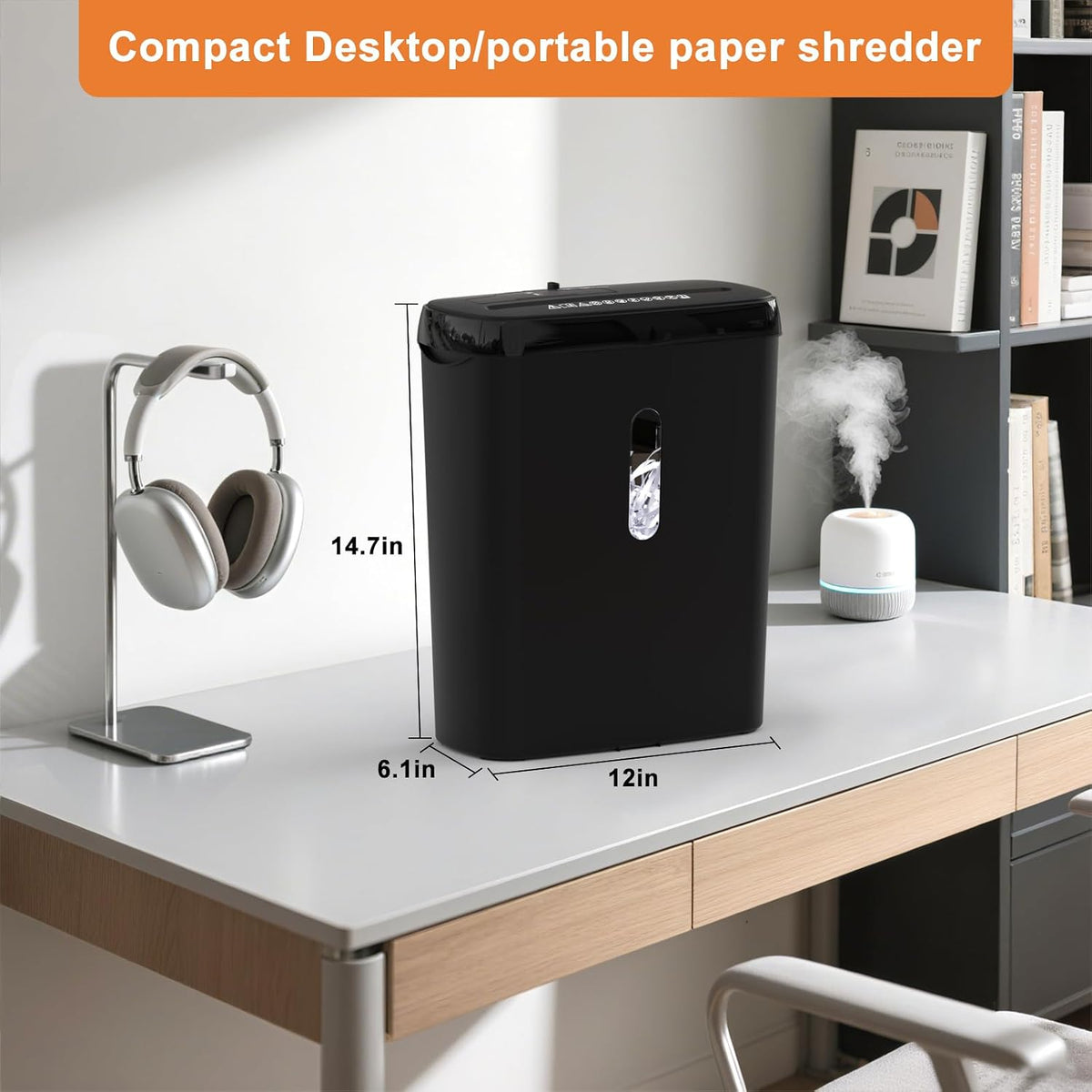 woolsche - Trituradora de papel para oficina en casa, corte de tiras de 10 hojas con canasta de 3.17 galones, nivel de seguridad P-2, trituradora de CD y tarjetas de crédito, duradera y rápida, sistema a prueba de atascos, certificado ETL