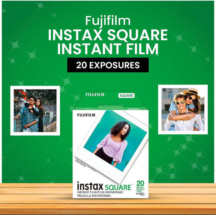 Fujifilm Película instantánea Instax Square \u2013 20 exposiciones...