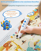 TEKFUN Juego de libros de bolígrafo que habla de palabras musicales, libros de sonido interactivos, juguetes educativos de aprendizaje, terapia de autismo educativa temprana, cumpleaños para niños pequeños de 1, 2, 3, 4, 5