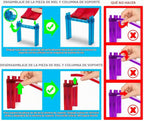 PicassoTiles Juego de 128 piezas de bloques de construcción de pistas de autos de carreras magnéticas, juego de azulejos magnéticos, juego de 3 luces LED, kit de construcción de aprendizaje de