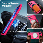 ImpactStrong Protector magnético diseñado para iPhone 13 Pro Max [protección de cámara] [prueba de caídas de grado militar] [compatible con MagSafe] Funda de teléfono delgada translúcida mate (6.7