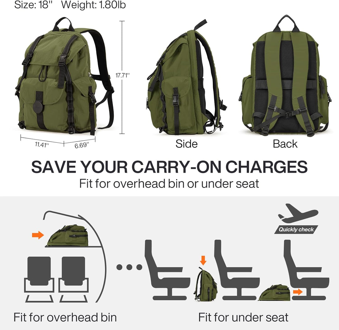 mixi Mochila de Viaje Equipaje de Mano Mochila para Portátil Aproba...