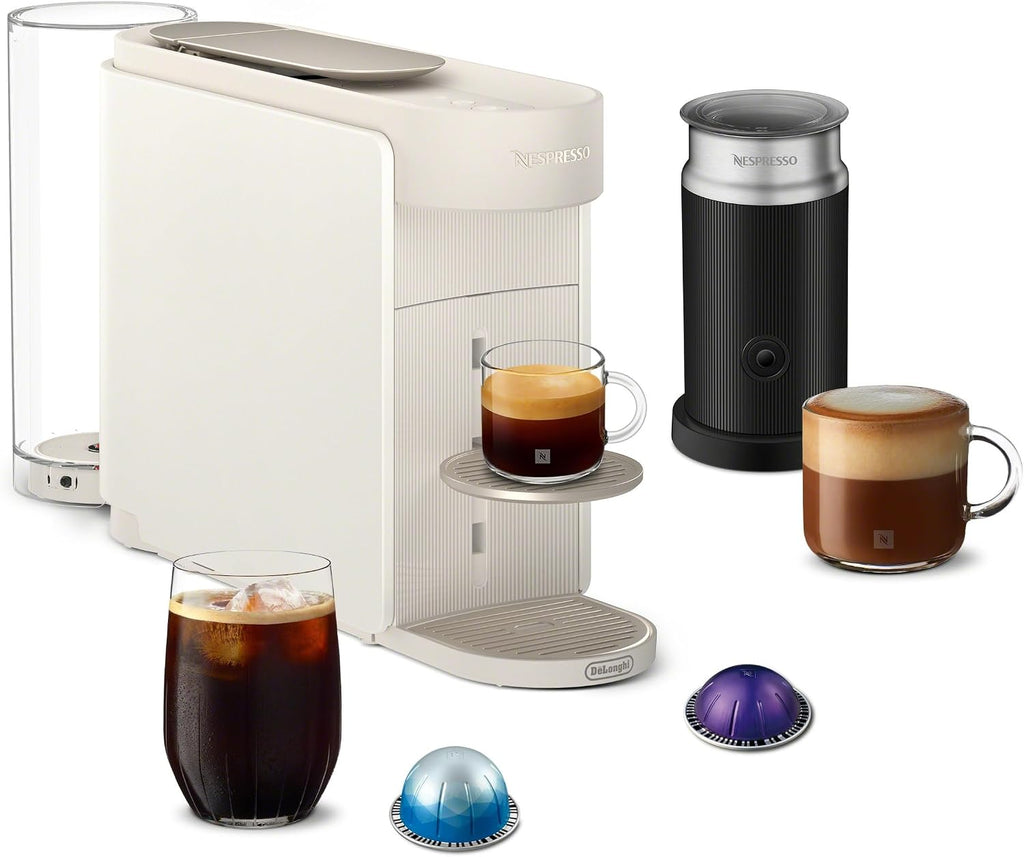 Nespresso Vertuo Up - Cafetera con espumador de leche, color blanco