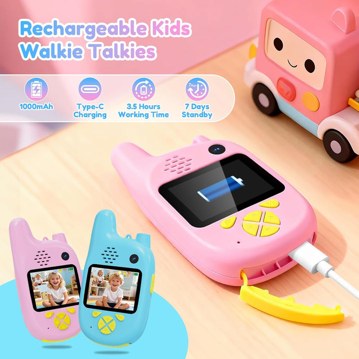 Walkie Talkies de video para niños con cámaras duales