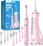 JTF Electric Toothbrush & Water Flosser Combo, 2-1 Portable Oral Clean Kit