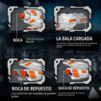 POKONBOY Paquete de 4 pistolas bláster compatibles con balas Nerf Guns, pistolas de juguete para niños y niñas con 80 dardos de repuesto de espuma, juguetes de pistola de mano para niños de 6 años o