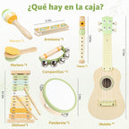 Juego de guitarra para niños - Instrumentos musicales Montessori 8 en 1