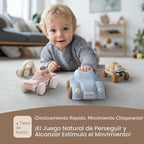 Moonkie Coches de juguete de silicona para bebés, paquete de 5 juguetes de